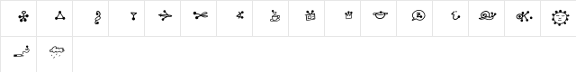 Adelita Dibujitos  glyph index