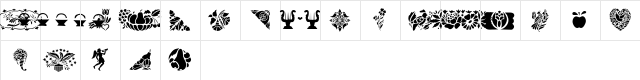 GE Pennsylvania Dutch II Regular  glyph index