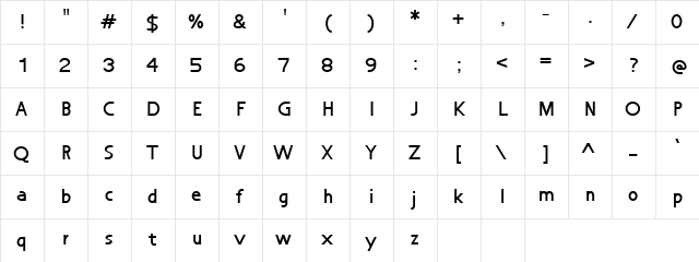 Nu World Regular  glyph index