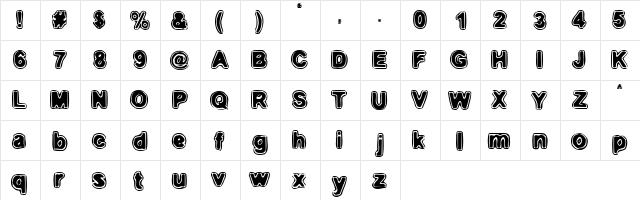 Embryonic Inside Regular  glyph index