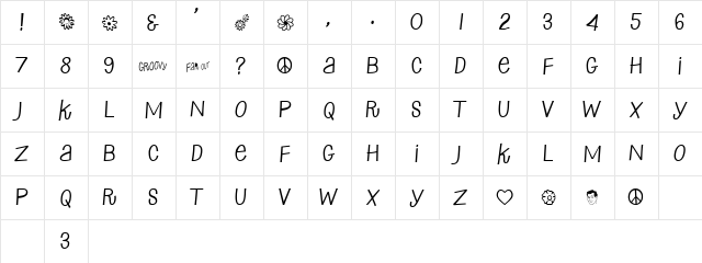 SixtySeven Regular  glyph index