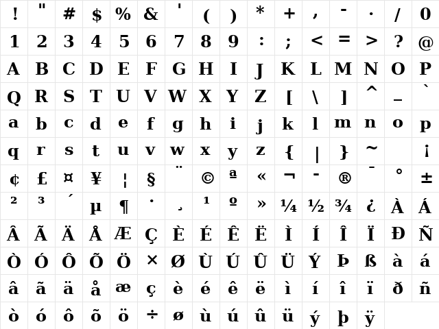 ae_Rasheeq Bold  glyph index