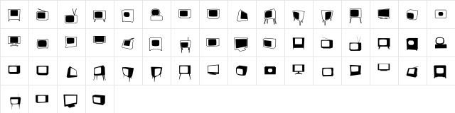 bonohadavision Medium  glyph index