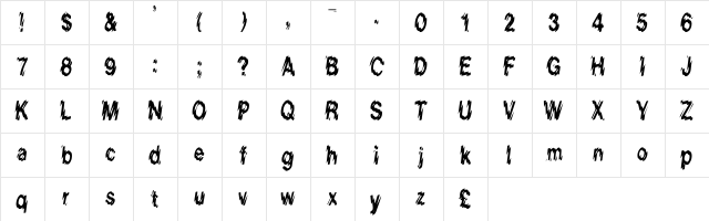 LowerWestSide Cn Regular  glyph index