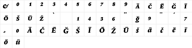 Lexicon No1 Italic F Pi  glyph index