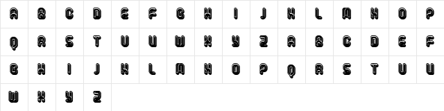 Brigadier Black Regular  glyph index