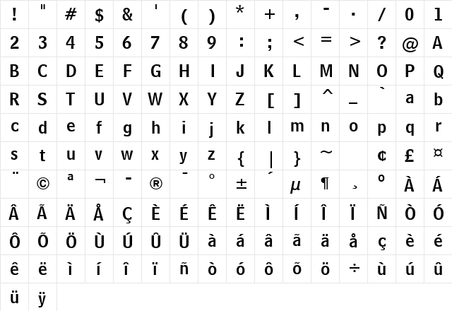 BellCent NamNum BT Name and Number  glyph index