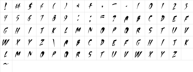Apocalypse 1  glyph index