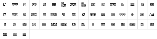 HenmanPictTwo Regular  glyph index