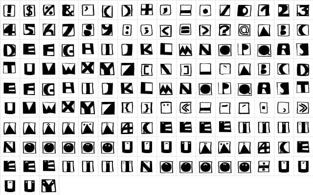Stempel LT Std 1 Regular  glyph index