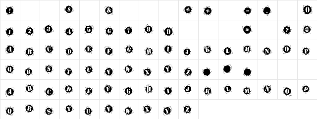 Somespeller Regular  glyph index