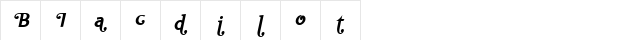 Ela Swashes Bold Italic  glyph index