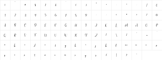 biglittle script Regular  glyph index