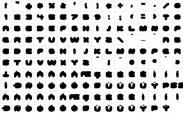 Ghostmeat Back  glyph index
