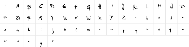 mgs4brush Regular  glyph index