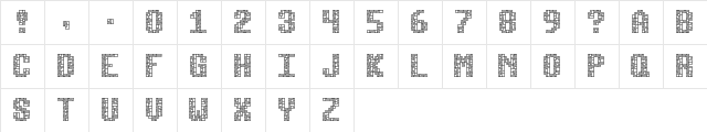 Tetricide BRK Regular  glyph index