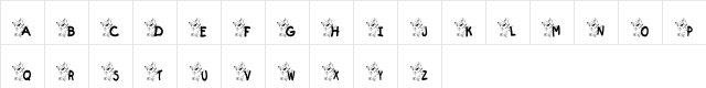 KR Krazy Kat Regular  glyph index