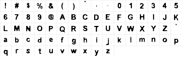 Embryonic Outside Regular  glyph index