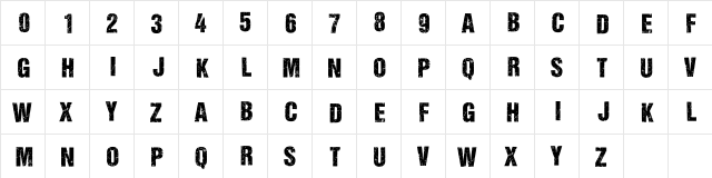 ALL AGES Bold Italic  glyph index