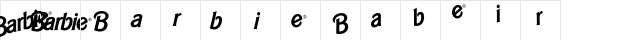 BarbieLogo SansScript  glyph index