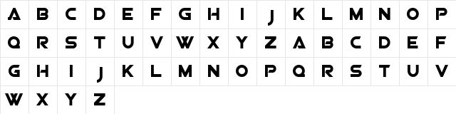 Viper Squadron Solid Regular  glyph index