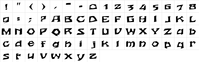 Houters-Normal Ex Regular  glyph index