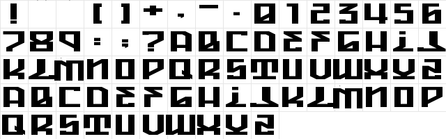High Marker Flat Regular  glyph index