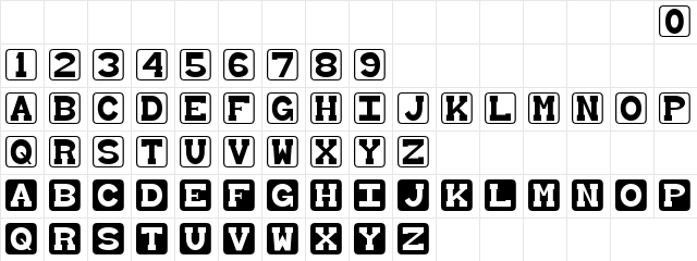 bricks Regular  glyph index