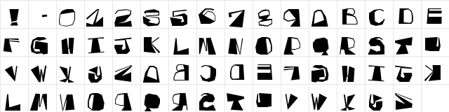 New Regular  glyph index