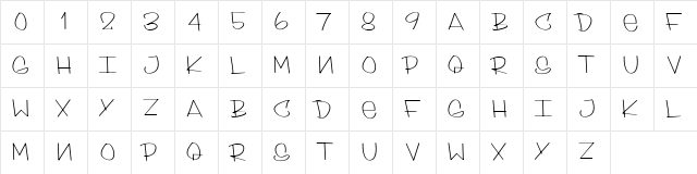 Skinny Style Regular  glyph index