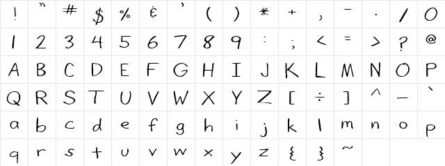 LifetimeExtended Regular  glyph index