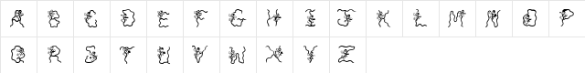 JI Flower Vines Regular  glyph index