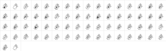 BJF Holly Bells Regular  glyph index