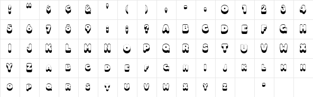 HILLARY Regular  glyph index