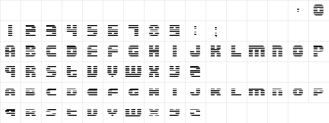 Eudora Regular  glyph index