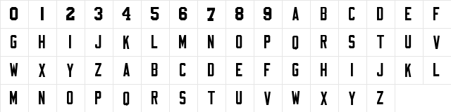 NFL Bears Throwback Regular  glyph index