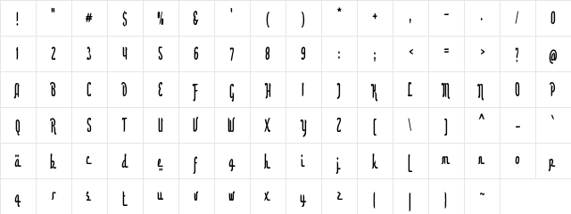 aAidilfitri Regular  glyph index