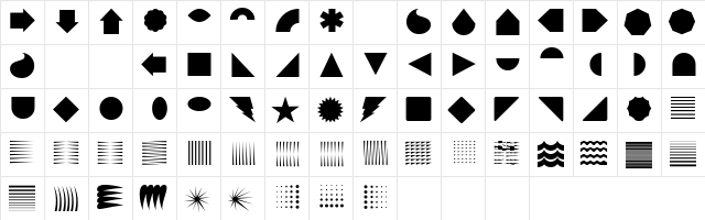 InstantLogo Regular  glyph index