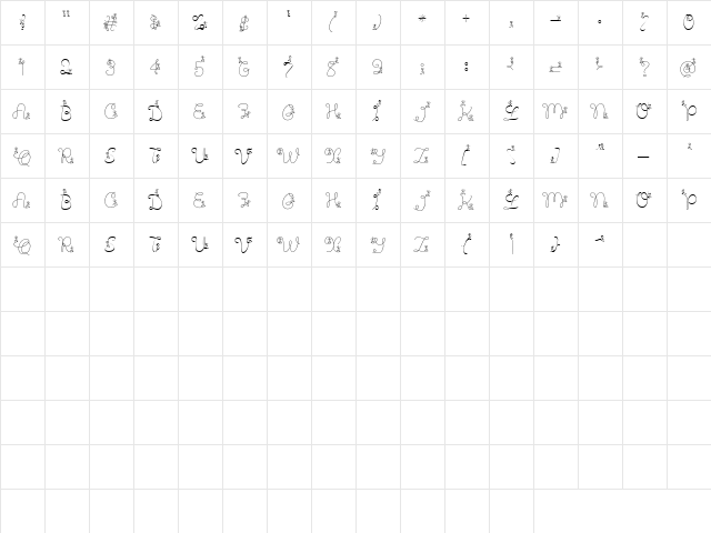 LD Figure Skating Regular  glyph index