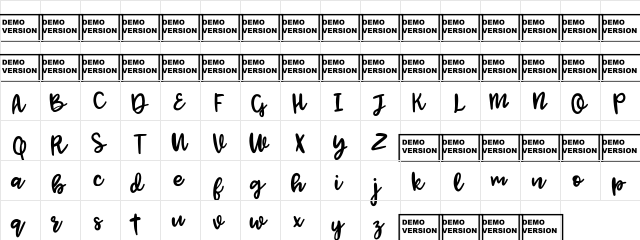 Jenthill Regular  glyph index