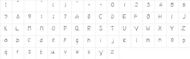 FAMINE Regular  glyph index
