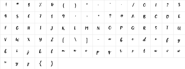 Snow Globe Sample  glyph index