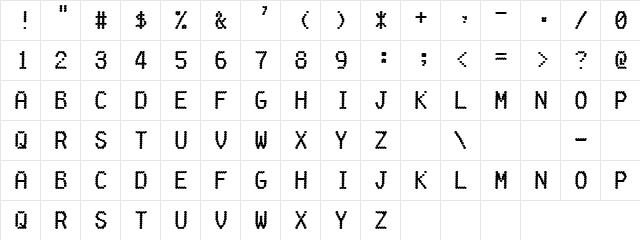 Hyperlink Regular  glyph index