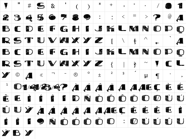 vtks syndicate Regular  glyph index