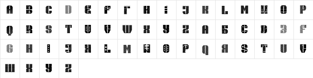 Moscowian Party Book Regular  glyph index