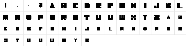 Resurrected! Regular  glyph index