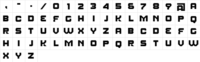 INDFAITH Regular  glyph index