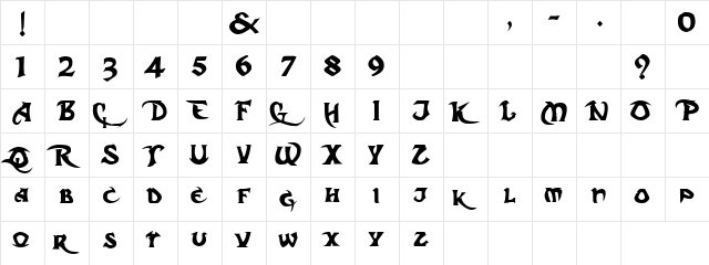 Axion Cuts Regular  glyph index