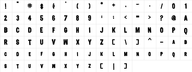 SM_bournisM Bold  glyph index