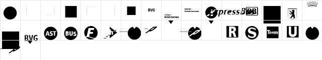 TransitProdukt Medium  glyph index
